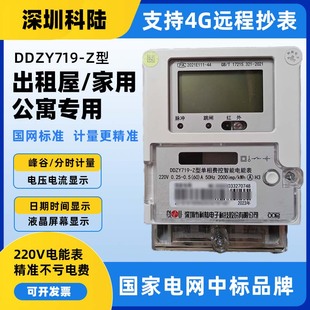 单向费控智能电表 Z型 220V 出租屋商场家用 科陆 60A DDZY719