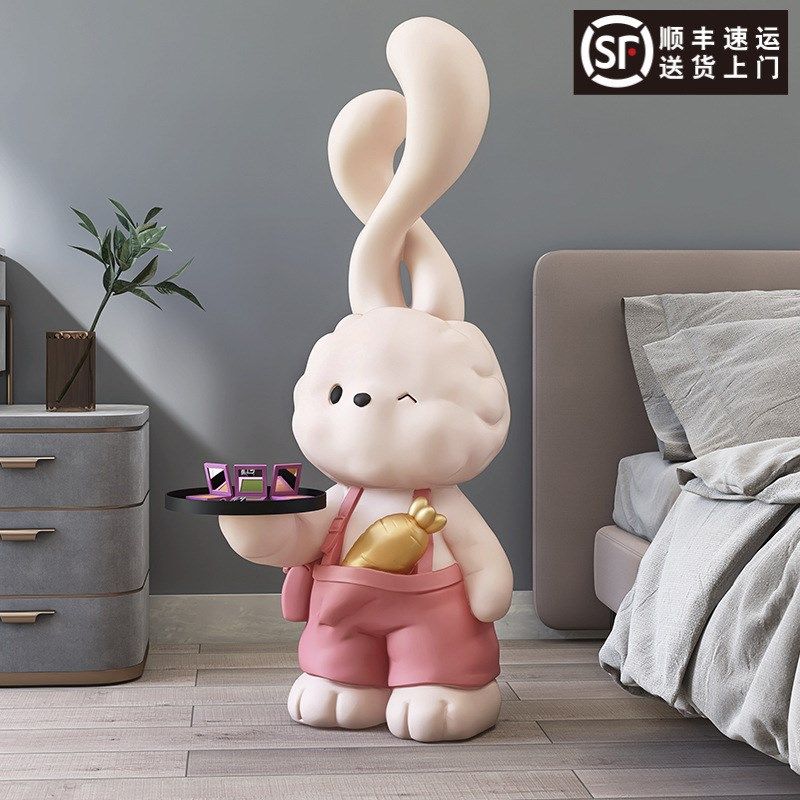 兔子落地收纳创意客厅公仔装饰电视柜沙发旁摆设乔迁新居礼品,家居饰品,落地摆件,淘宝优惠券,粉丝福利购,淘宝优惠卷
