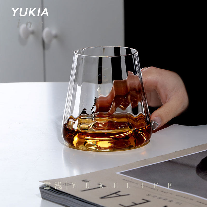 解忧杯 一曲散 月影后一醉千愁 中古日式玻璃杯酒杯威士忌洋酒