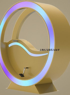 网红发电单车动感运动划船机创意无动力发光健身呐喊喷泉声控室外