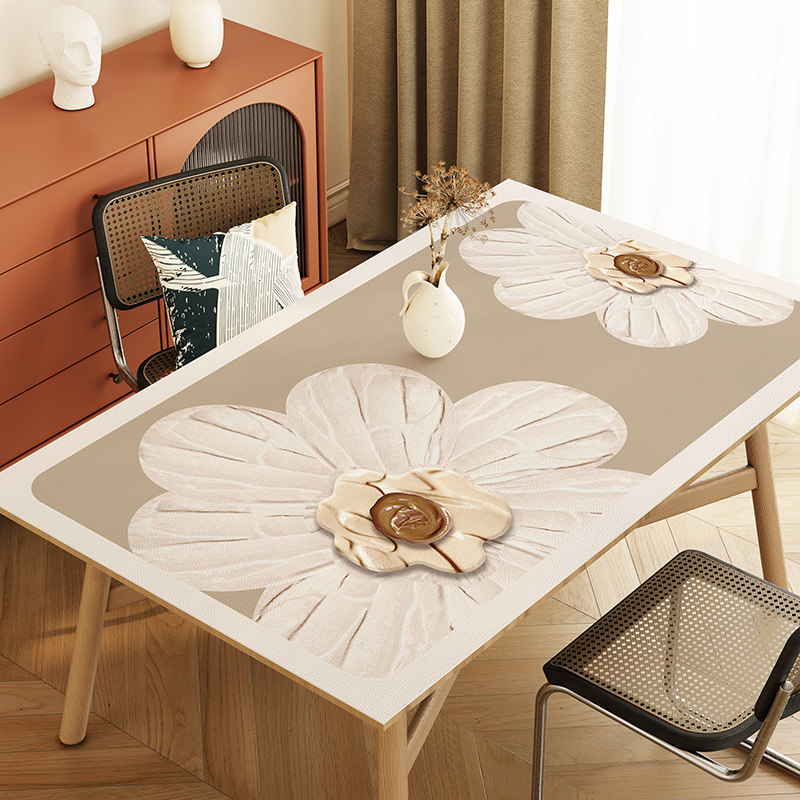 侘寂风花卉桌布免洗水油餐餐桌布c皮革烫茶几垫,居家布艺,桌布,淘宝优惠券,粉丝福利购,淘宝优惠卷