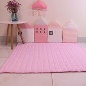 儿童地毯垫婴幼儿爬行读书角幼儿园阅读区布置折叠粉色可机洗家用