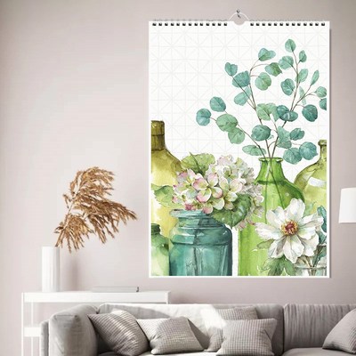 2025畅销精美欧风插画挂历特惠月历家用挂墙翻页日历HOT印刷台历