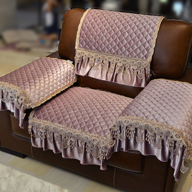 单人皮沙发垫 布艺滑单人位加厚扶手垫简约现代真皮