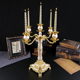 复古五头烛台烛光晚餐道具家居西餐桌金属三头蜡烛烛台