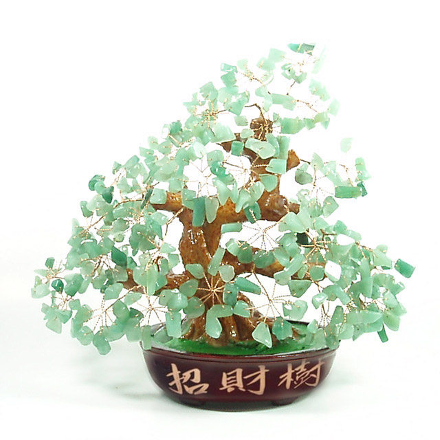 天然绿晶树发财树招财树摇钱树 家居装饰品开业招财树