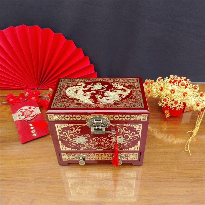 非物质文化遗产 如锦平遥漆器  婚庆 生日 礼品 陪嫁首饰盒