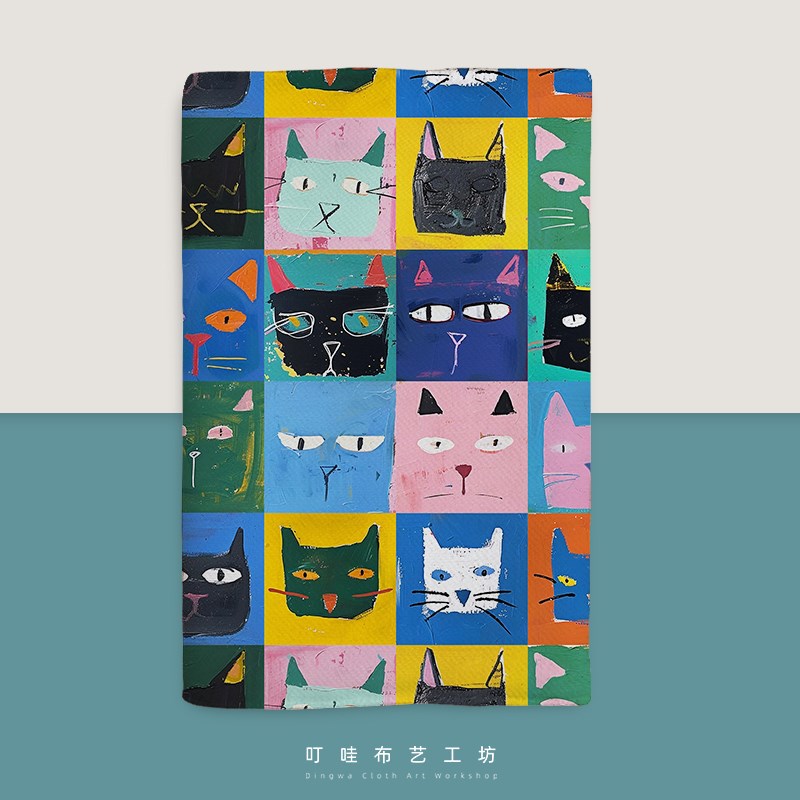 搞怪猫咪涂鸦书布封书手账本保书书本保护封书衣定