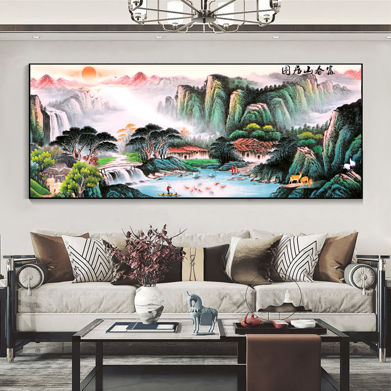 钻石画风景满钻贴点钻石绣十字绣富春居图