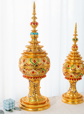 泰国佛塔摆设东南亚风格家居软装饰品泰式工艺品艺术