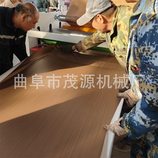 木饰面板材贴膜机 铝板贴PVC膜复合机 布艺皮革覆膜机厂家