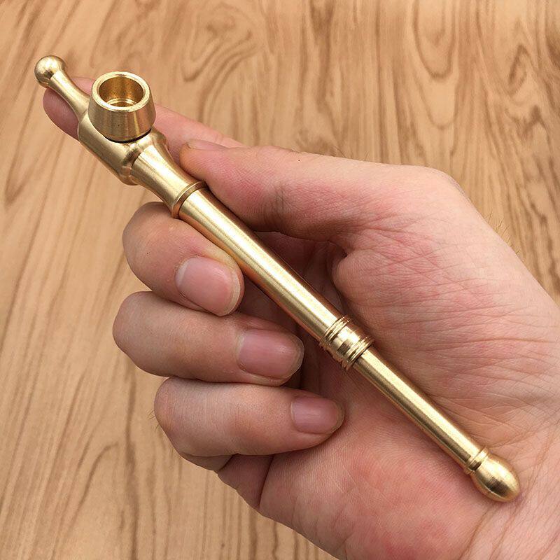 纯铜两用烟斗过滤便携黄
