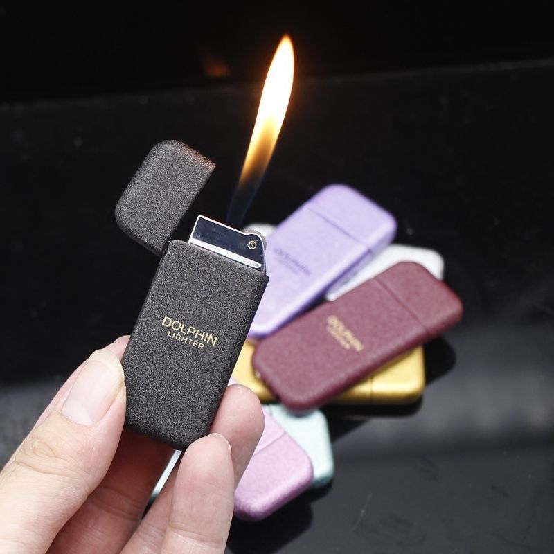 小巧超薄金属砂轮创意充气式打火机点烟器明火迷你可爱男女士系列