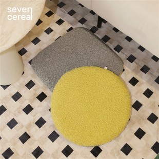 七谷羊羔绒记忆棉坐垫ins沙发垫子家用办P公室椅垫屁股垫双面用