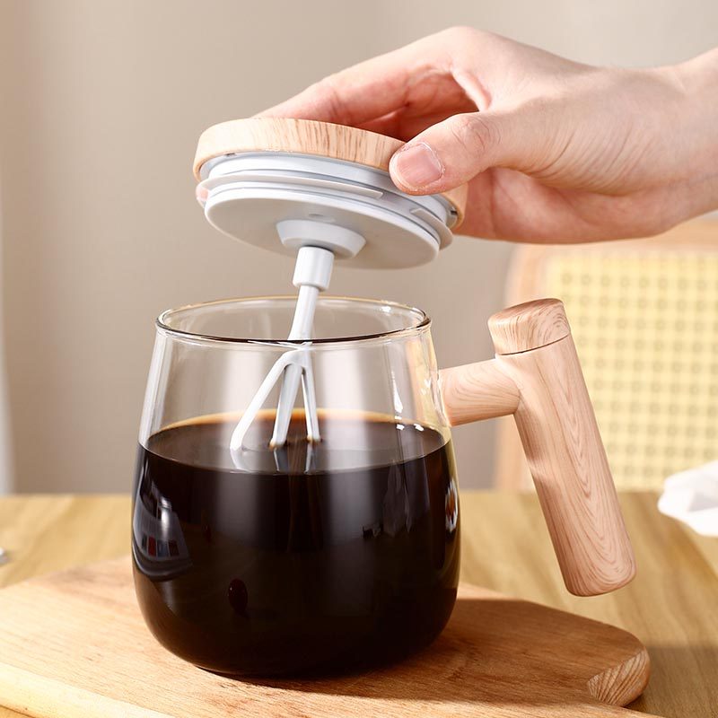 全自动玻璃搅拌杯懒人室奶昔牛奶旋杯电动咖啡杯