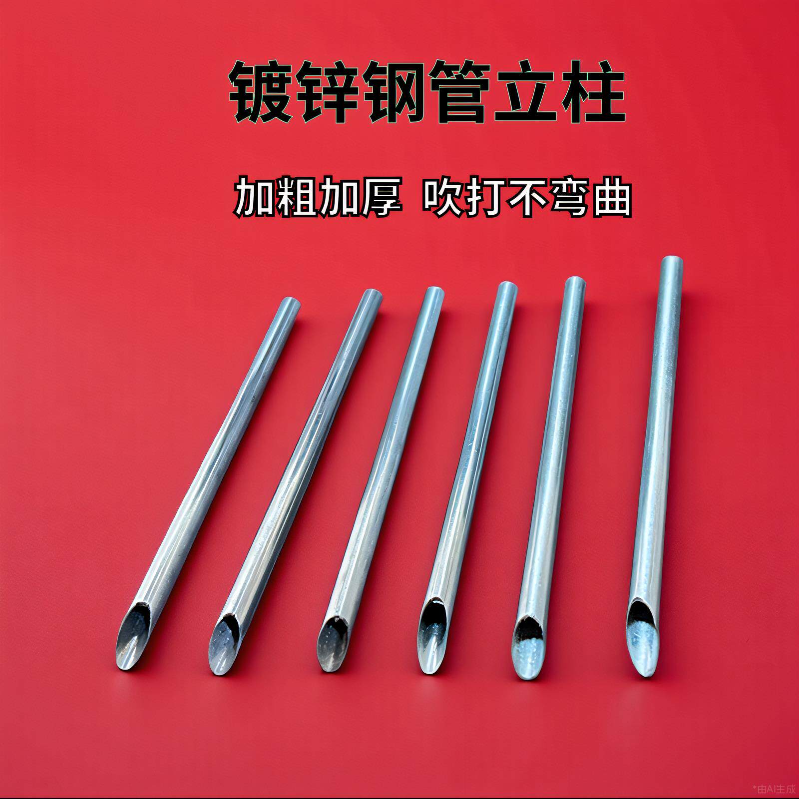 围栏立柱杆热镀锌空心钢管圆管方管铁丝网支撑搭架校园树木支撑杆图片