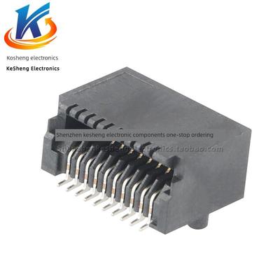 全新 SFP+光纤模块座20P 20针 间距0.8 插槽连接器 SFP笼子连接器