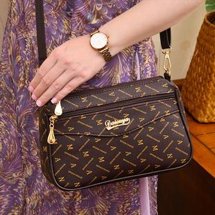 时尚 中年女包休闲斜挎小包生意收钱包横款 欧美风印花ws