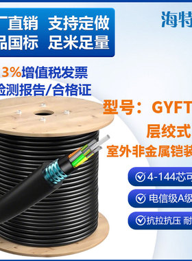 GYFTY53国标室外重铠单模光缆室外非金属铠装光缆单模直埋光纤层绞式光缆光纤线防潮铠装地埋光缆