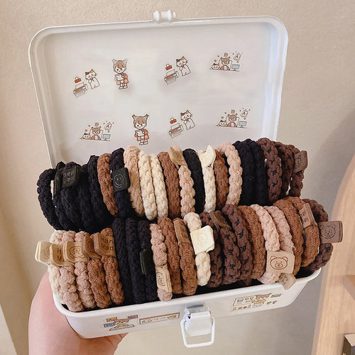 可爱小熊头绳秋冬新款发圈简约气质扎头发橡皮筋女高弹力耐用发绳