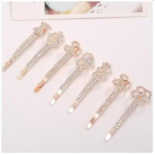 M108 刘海夹百搭边夹 卡通水钻发夹一字夹头饰卡子