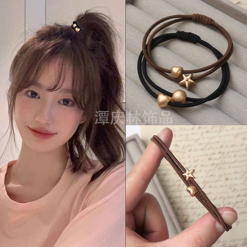 简约高弹力耐用发圈头绳女韩版甜美可爱头饰发绳扎头发橡皮筋