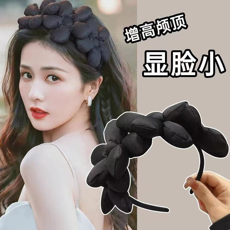 2025年网红新款可爱立体海绵大花朵发箍高颅顶头箍高级感发箍女