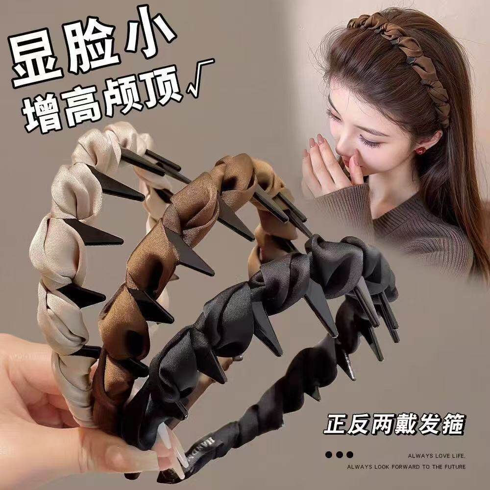 高颅发箍女2025新款日常带齿外戴头箍洗脸防滑头饰轻奢发箍