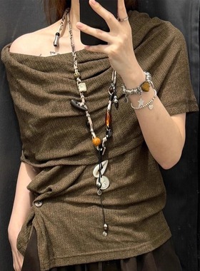 民族游牧风玉石吊坠腰链项链女款