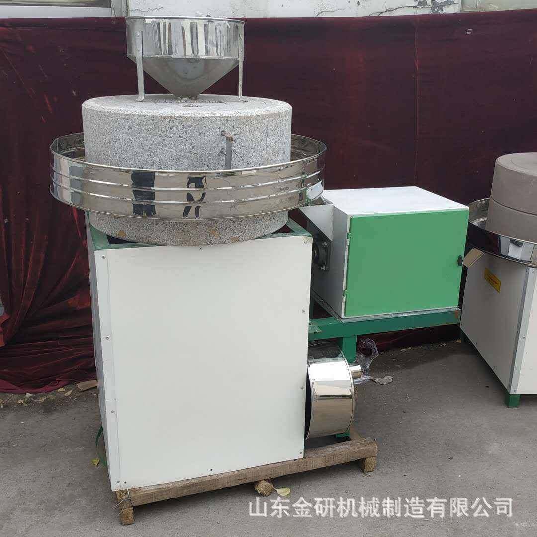 60型号电动芝麻香油石磨机豆浆米浆石磨机艾草纯天然石磨机