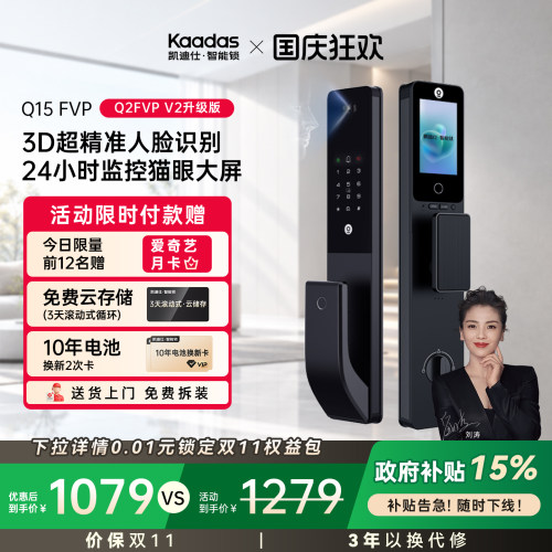 凯迪仕Q15FVP人脸识别智能门锁