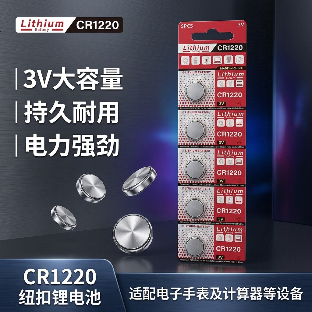 CR1220纽扣电池汽车钥匙单反