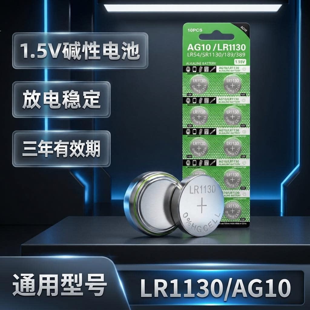 LR1130/AG10纽扣电池计算器手表