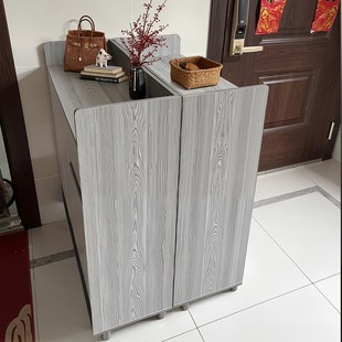 门外走廊用鞋柜门口楼道外收纳柜一体靠墙2025新款实木鞋架子