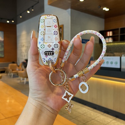 适用于奥迪A5L钥匙套Q5L Sportback新款A5L/Q6L e-tron车男女壳扣