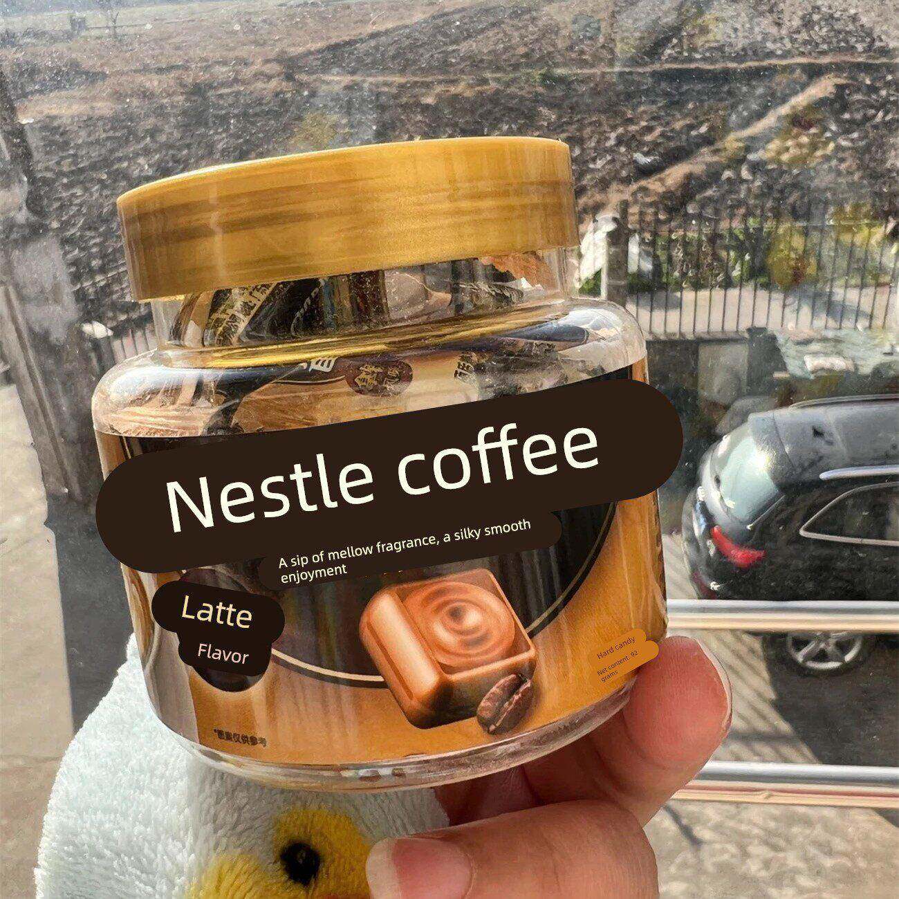 新货雀巢咖啡乐92g罐装拿铁味意式特浓咖啡硬糖提神糖果办公室徐