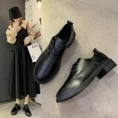 系带显瘦女鞋 单鞋 英伦小软底皮鞋 防滑上班鞋 女2025新款 春秋时尚