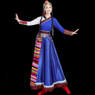 蒙古民族表演服 演出服装 2020新款 藏族舞蹈演出服男女成人藏族水袖