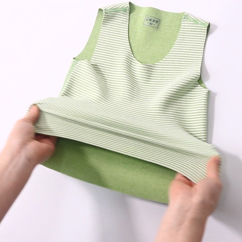 德绒婴儿无痕打底背心春秋季儿童内穿贴身男女宝宝保暖护肚子内衣