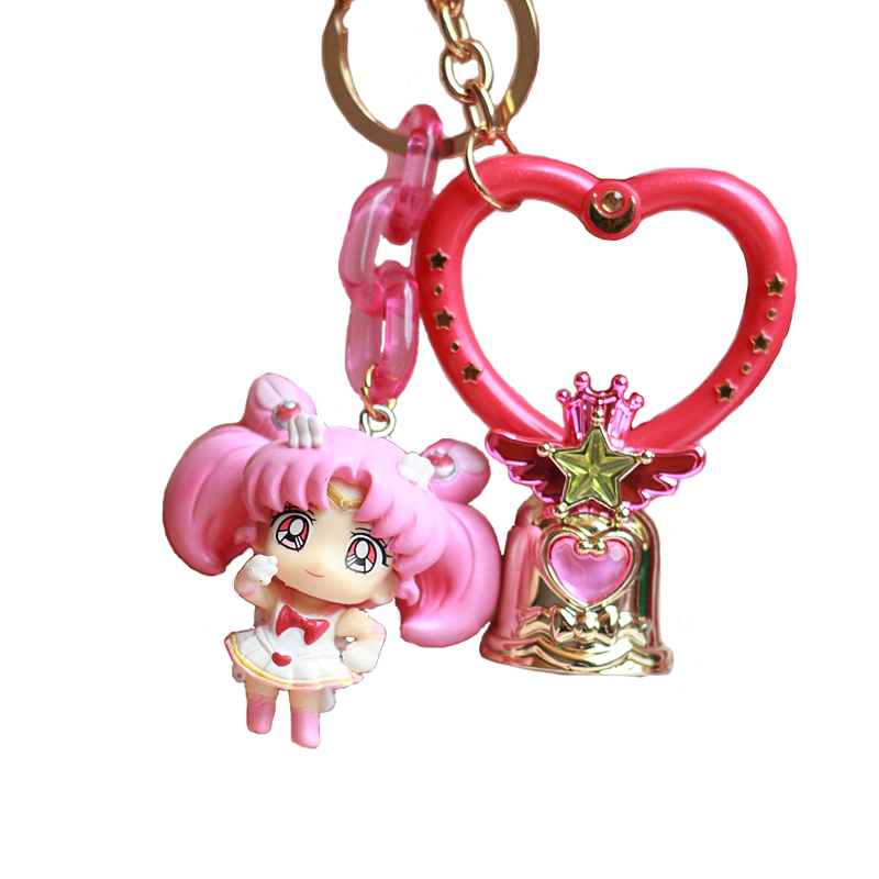 精致卡通美少女战士汽车钥匙扣链圈书包挂件可爱公仔挂饰饰品定制