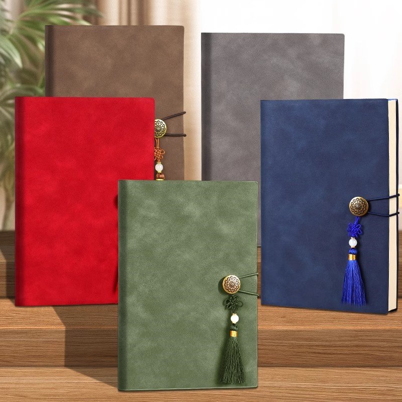 加厚软皮a5笔记本本子2024年新款复古羊巴皮笔记本日记本定制logo