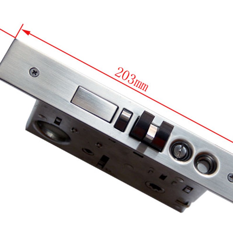 意利原子美式锁体304不锈钢大拉手锁家用别墅大门锁防盗锁体