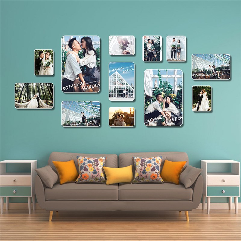 简约照片墙装饰客厅卧室餐厅创意组合沙发婚纱照相框挂墙相片定制