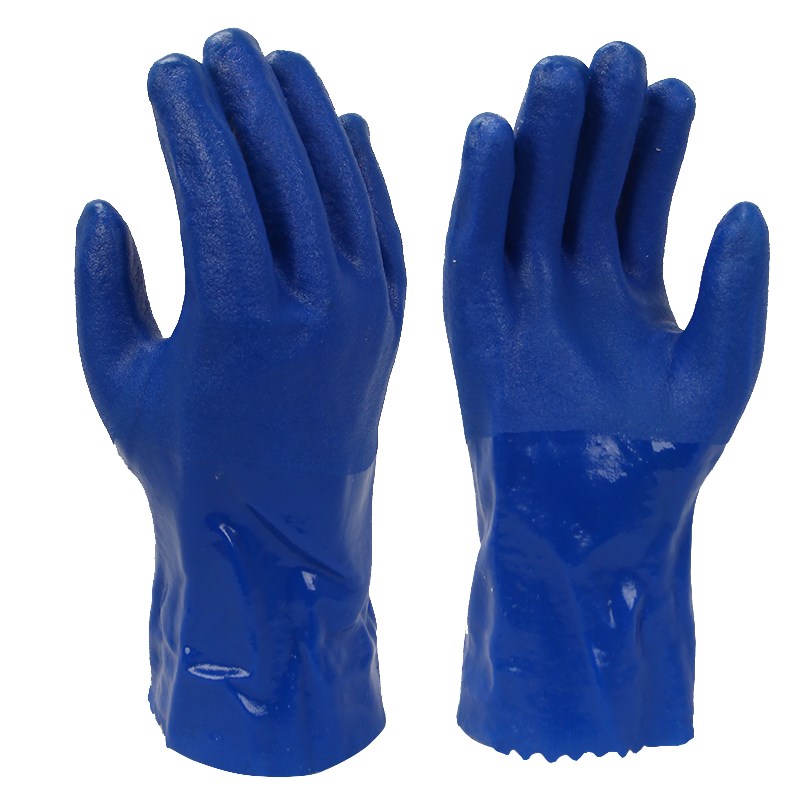 称星818 808棉里浸胶防水耐油防酸碱工业机械磨砂加厚防滑胶手套