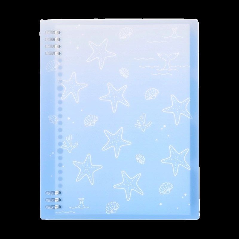 KACO海洋物语B5 7孔活页本学生笔记本硬面记事手账本可拆卸活页夹