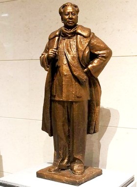 玻璃钢仿铜名人伟人塑像铸铜刘少奇公园广场装饰校园工艺术品摆件