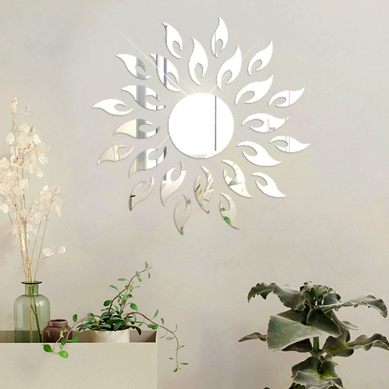 亚克力镜面墙贴商场橱窗装扮客厅玄关卧室装饰布置反光镜自粘贴画