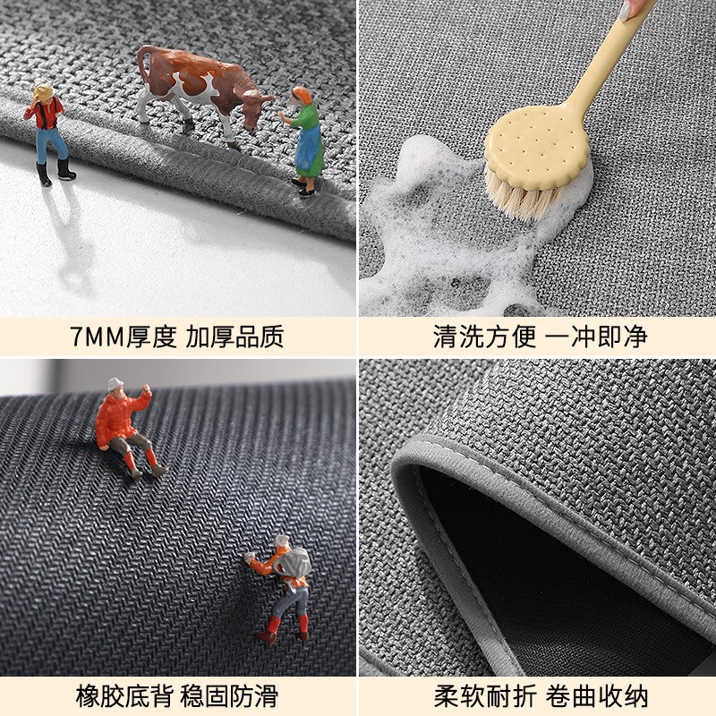 厨房地垫防滑防油可擦免洗耐脏垫子2025新款吸水脚垫专用防水地毯