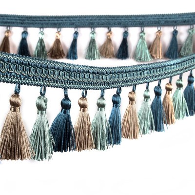 窗帘花边流苏吊穗水晶珠子花边窗帘配件辅料三色小波浪吊穗12米