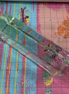 十字绣压布砖水晶砖透明5斤重尺寸20cmx10cm